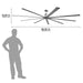 Indoor 6 - Speed Ceiling Fan - VTLAV - 96" - 7