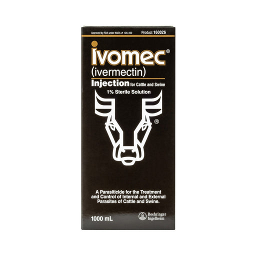 IVOMEC Injection (1%) Wormer for Cattle & Swine - M0W4 - 1000 mL Wormer - 2