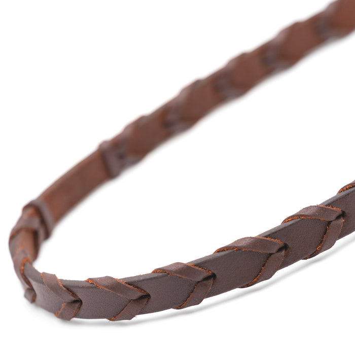 Jeffers LuxeLeather Heavy Oiled Laced Barrel Rein for Horses