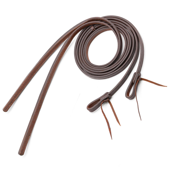 Jeffers LuxeLeather Heavy Oiled Split Reins with Weighted Ends for Horses