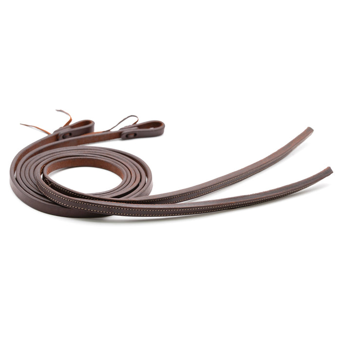 Jeffers LuxeLeather Heavy Oiled Split Reins with Weighted Ends for Horses