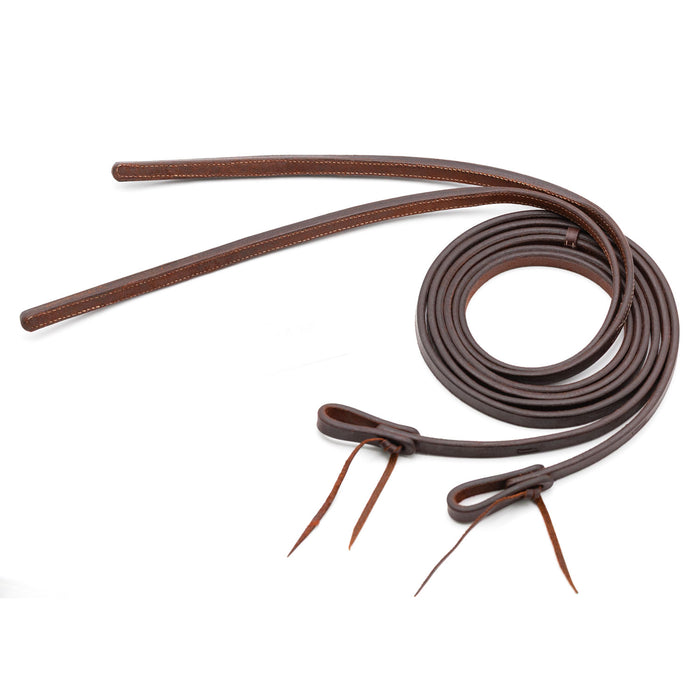 Jeffers LuxeLeather Heavy Oiled Split Reins with Weighted Ends for Horses
