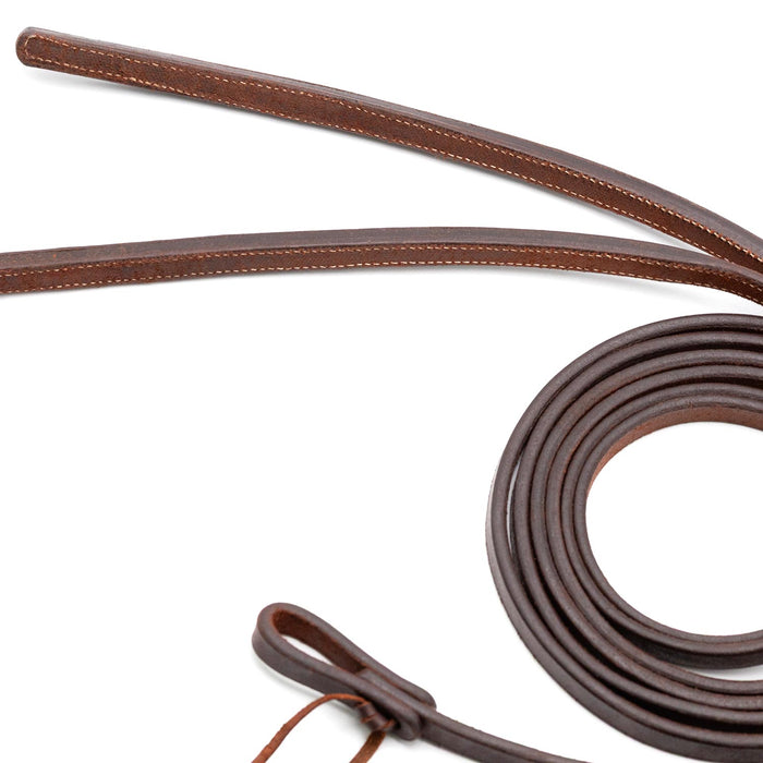 Jeffers LuxeLeather Heavy Oiled Split Reins with Weighted Ends for Horses