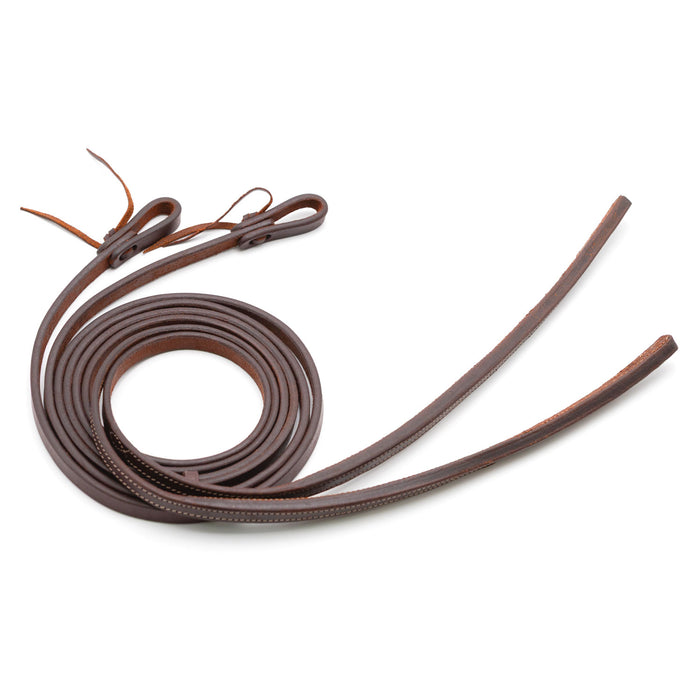 Jeffers LuxeLeather Heavy Oiled Split Reins with Weighted Ends for Horses