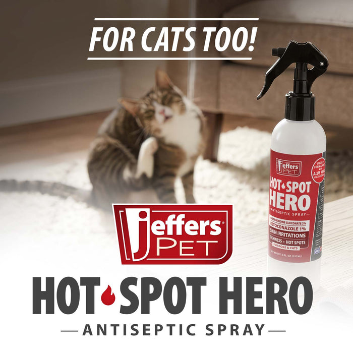 Jeffers Hot Spot Hero Antiseptic Spray, for Dogs and Cats, 8oz Size 8 ounce