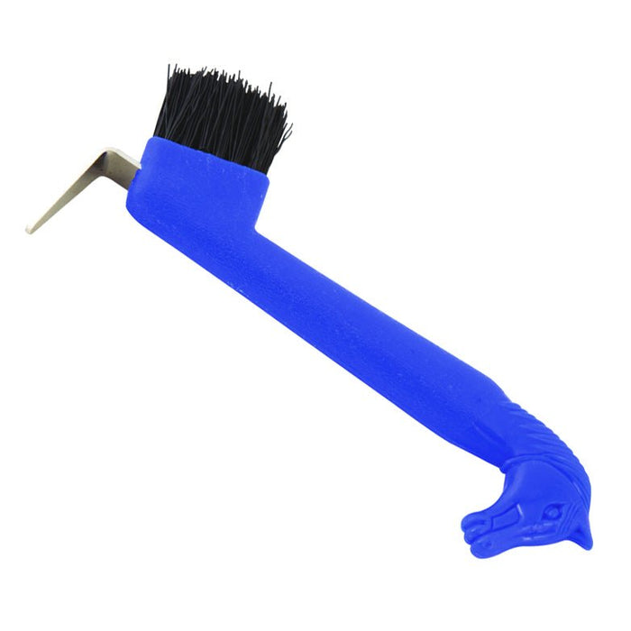 Jeffers 2 - in - 1 Horse Head Hoof Pick with Cleaning Brush - IATT - Blue - 1 - 1