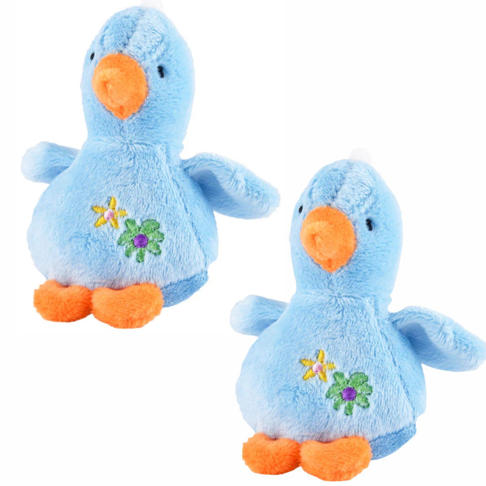 Jeffers 4" Baby Duck Plush Squeaker Dog Toys - I7BH-2PK - Blue - 2 ct - 14
