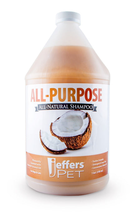 Jeffers Pet Tearless All - Purpose All - Natural Coconut Oil Shampoo for Dogs & Cats - TZP2 - 1 gallon - 1 - 4