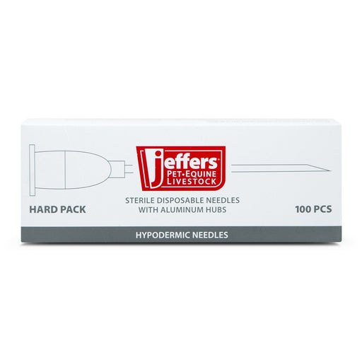 Jeffers Aluminum Hub Needles, Box of 100 - XQAG - 18 ga x 1.5" - 2