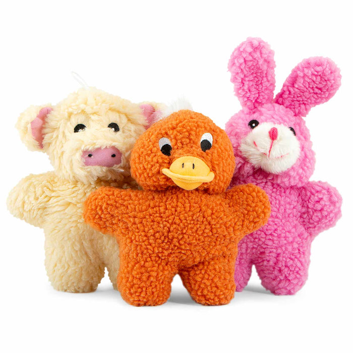 Jeffers Animal Fuzzies Plush Squeaker Dog Toys - I7J4 - Rabbit - 1 ct - 2