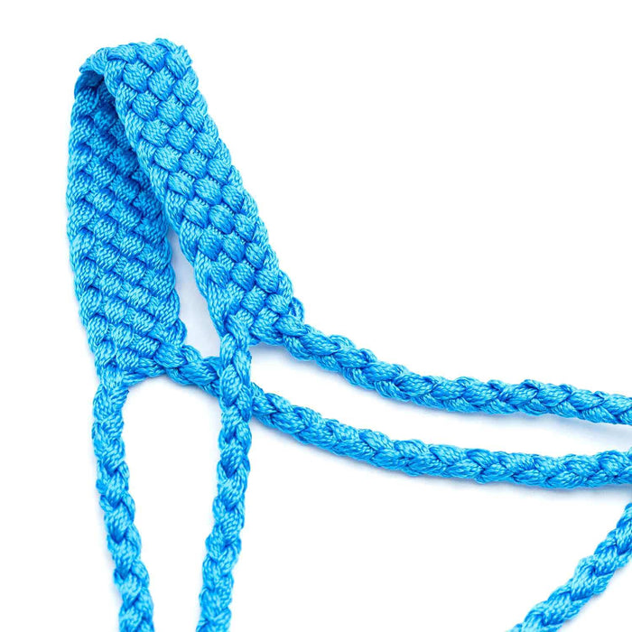 Jeffers Braided Mule Tape Halter with 10' Lead for Horses - JEF11D - Turquoise - Full - 16