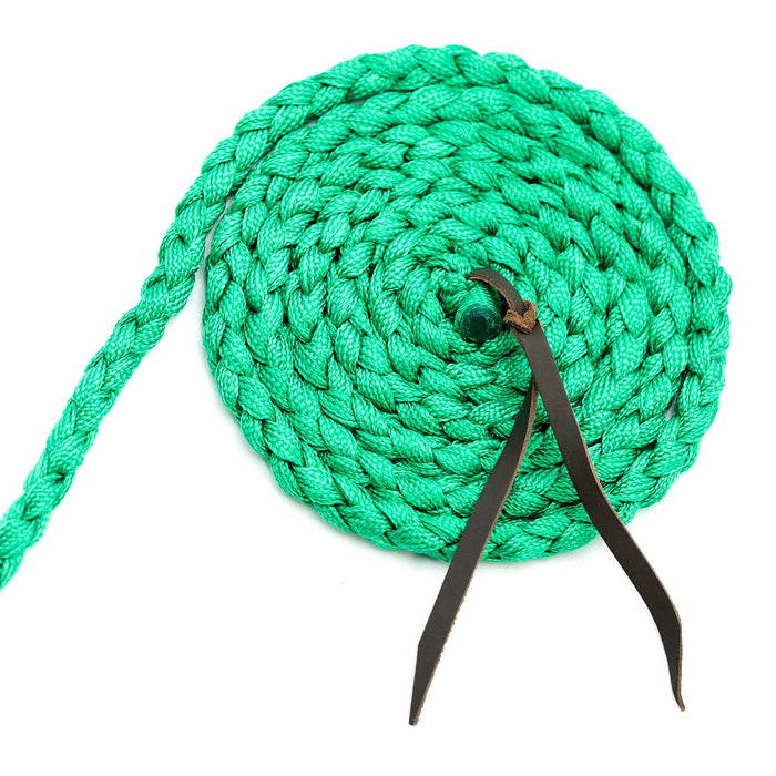Jeffers Braided Mule Tape Halter with 10' Lead for Horses - JEF11H - Green - Full - 23