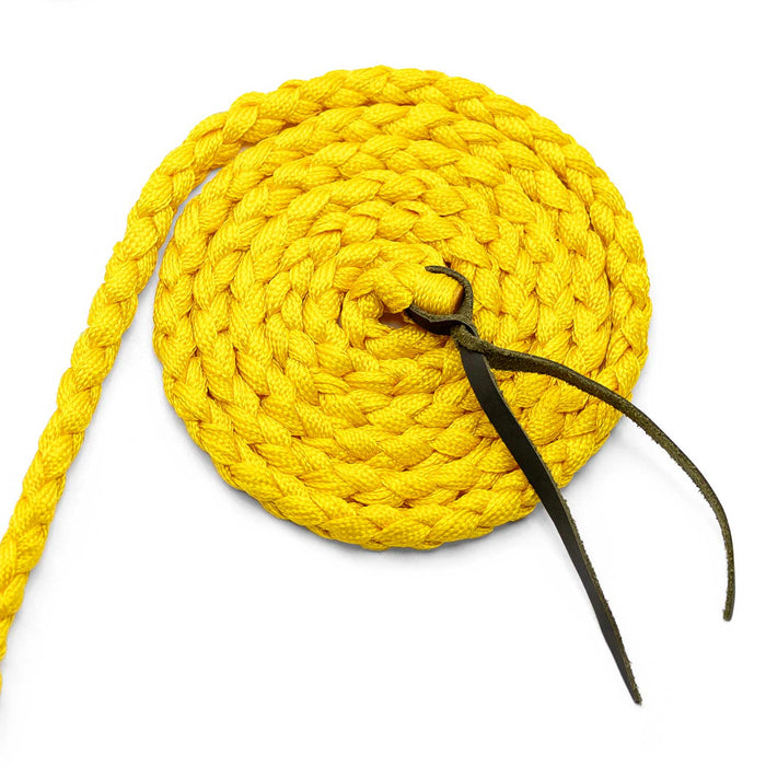Jeffers Braided Mule Tape Halter with 10' Lead for Horses - JEF11K - Yellow - Full - 7