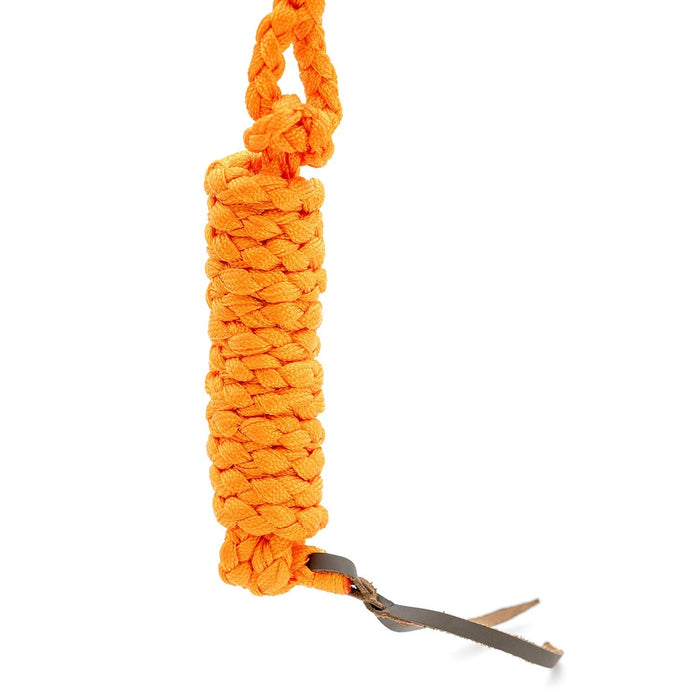 Jeffers Braided Mule Tape Halter with 10' Lead for Horses - JEF11L - Orange - Full - 4