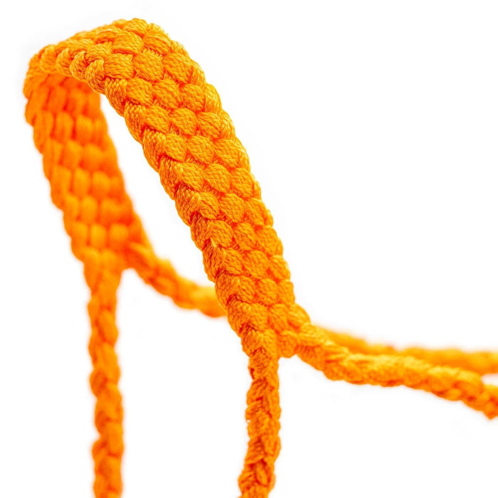 Jeffers Braided Mule Tape Halter with 10' Lead for Horses - JEF11L - Orange - Full - 3