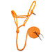 Jeffers Braided Mule Tape Halter with 10' Lead for Horses - JEF11L - Orange - Full - 1