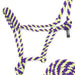 Jeffers Braided Mule Tape Halter with 10' Lead for Horses - JEF11P - Purple & Lime Green - Full - 40