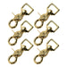 Jeffers Brass Trigger Snap with Square Swivel Eye - IAAF-6 - 5/8" x 2 - 1/2" - 6 Pack - 7