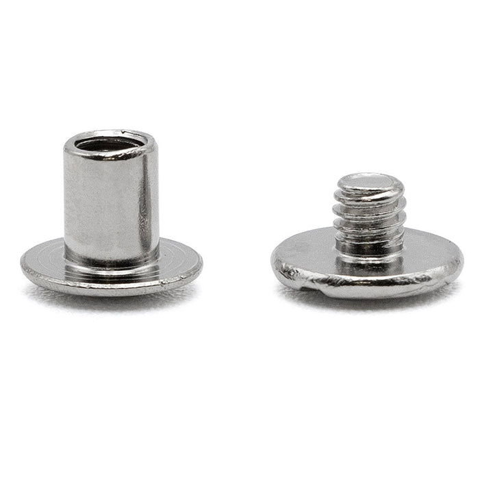Jeffers Chicago Screws for Leather & Tack, 10 Pack - IACV - 1/4" - 10 pk - 2