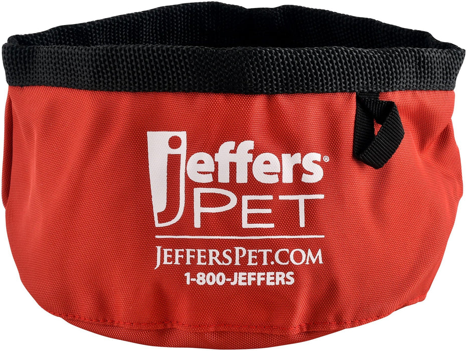Jeffers Collapsible Travel Water & Food Pet Bowl - I8J5 - Red - 1