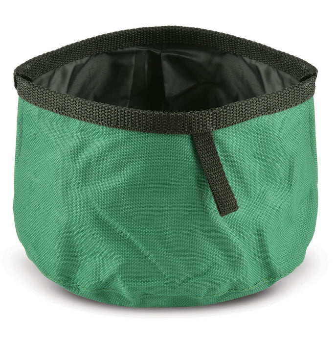 Jeffers Collapsible Travel Water & Food Pet Bowl - I8J6 - Dark Green - 2