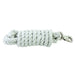 Jeffers Colorful Cotton Horse Lead Ropes with Nickel - Plated Bull Snap, 10' L - IABB - White - 1
