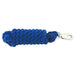 Jeffers Colorful Cotton Horse Lead Ropes with Nickel - Plated Bull Snap, 10' L - IARE - Blue - 4