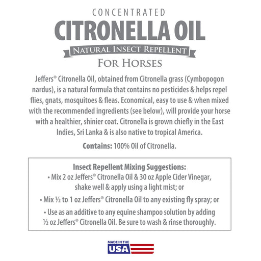 Jeffers Concentrated Citronella Oil Natural Insect Repellent, 8 oz - JHC1 - 3