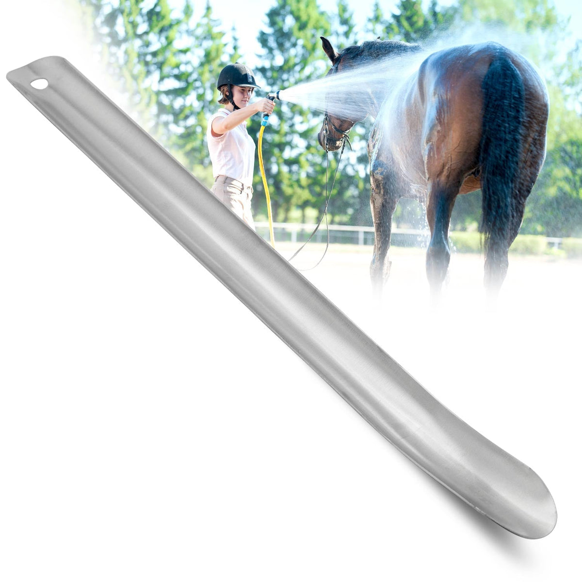 Jeffers® Aluminum Contoured Sweat Scraper for Horses — Pet Supplies 4 Less