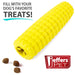 Jeffers Corn Cob Natural Rubber Treat Dispensing Dog Chew Toy with Dental Benefits - I7QC - Yellow - Medium - 1 - 4