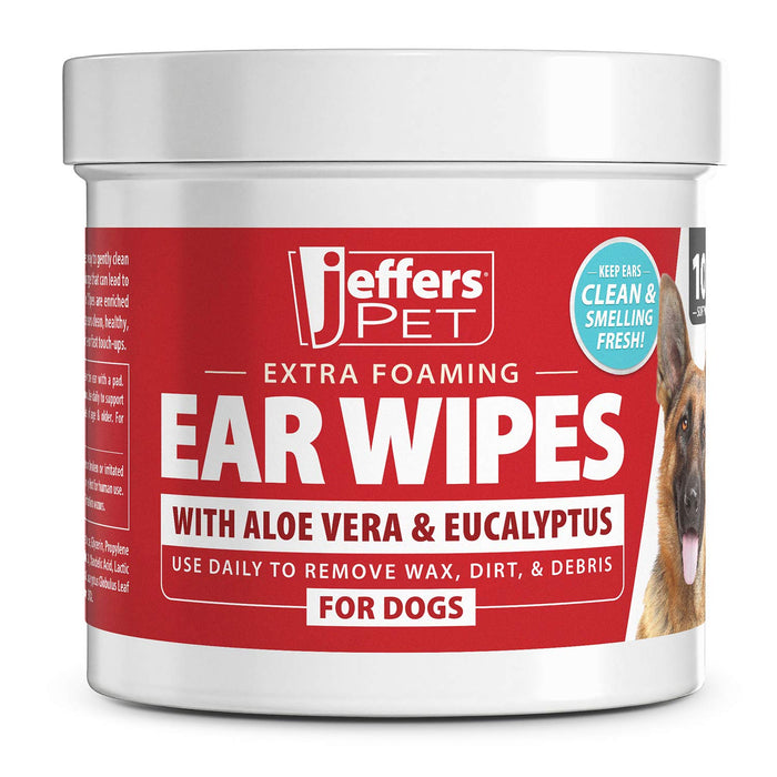 Jeffers Dog Ear Cleaning Wipes, 100 ct - JEFZWD - 5.9 oz - 100 Pack - 2