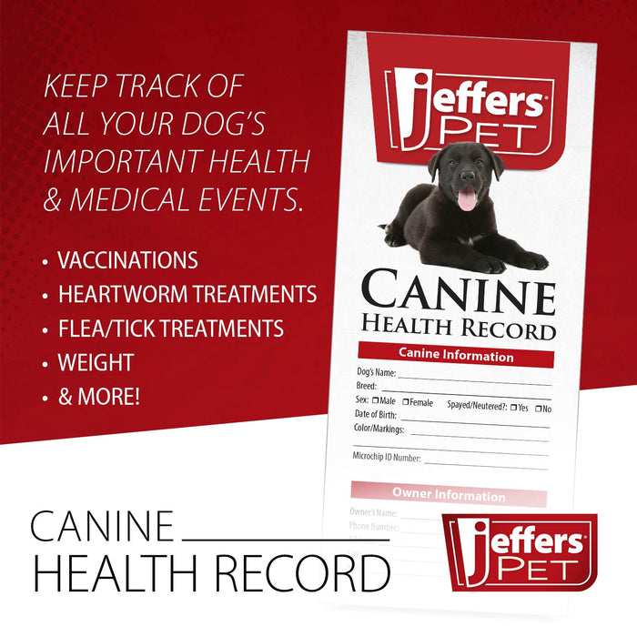 Jeffers Dog Health Record - JVD1-10 - 10 Pack - 3