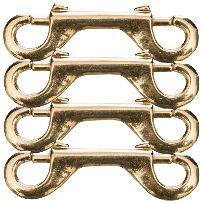 Jeffers Double End Bolt Snaps - IABM-4 - Solid Brass - 4" - 4 Pack - 12