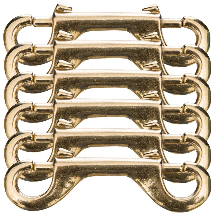 Jeffers Double End Bolt Snaps - IABM-6 - Solid Brass - 4" - 6 Pack - 13