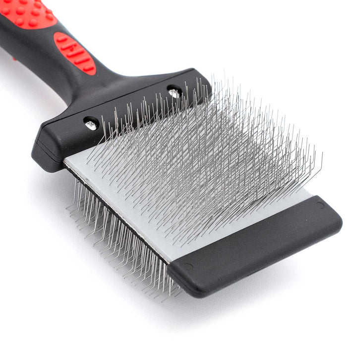 Jeffers Double - Sided Flex Head Pet Grooming Slicker Brush - UWDC - Large - Firm/Extra Firm - 7