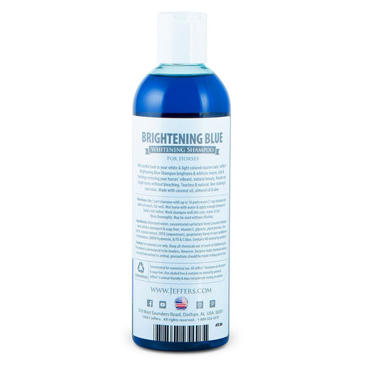 Jeffers Equine Brightening Blue Whitening Horse Shampoo - TZB7 - 32 oz - 6
