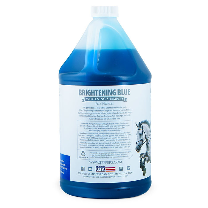 Jeffers Equine Brightening Blue Whitening Horse Shampoo - TZB8 - gallon - 9