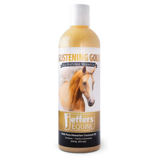Jeffers Equine Glistening Gold All - Natural Tearless Horse Shampoo with Pure Hawaiian Coconut Oil - TZG1 - 16 oz - 1