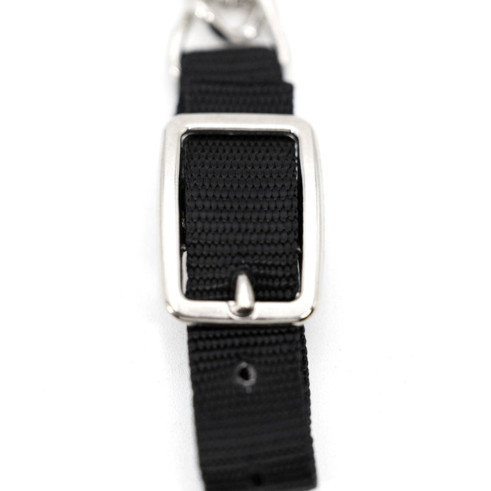 Jeffers Equine Nylon Curb Strap with Single Chain - SSZ1 - Black - 3