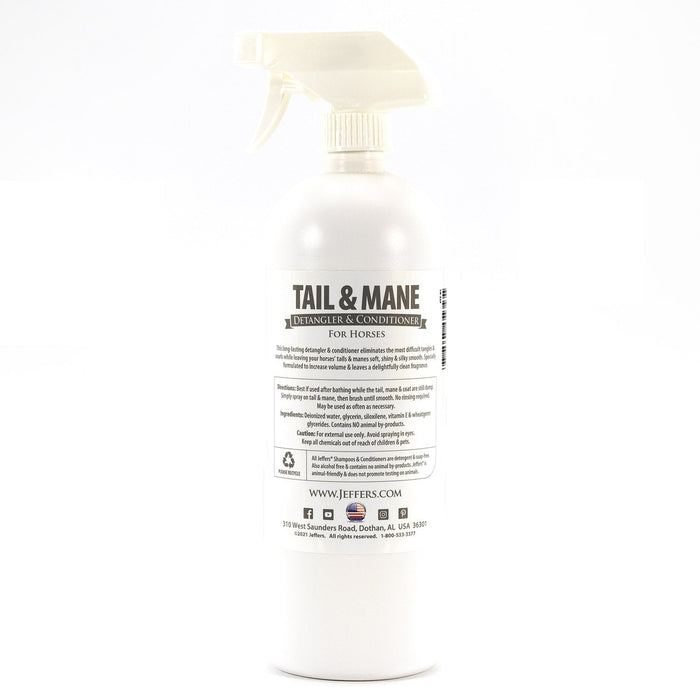 Jeffers Equine Tail & Mane Detangler and Conditioner Spray for Horses - TZD1 - Coconut - 32 oz - 2