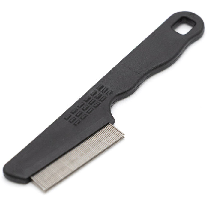 Jeffers Ergo Grip Flea Combs for Pets with Plastic Handle - UWF2 - Double Row - Black - 1 ct - 2