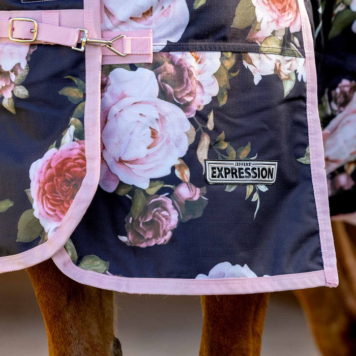 Jeffers Expression 1200D Draft Horse Turnout Blanket, 240 g | Waterproof, Breathable & Safe Design - JEF2UZ - Rose Garden - 87" - 8