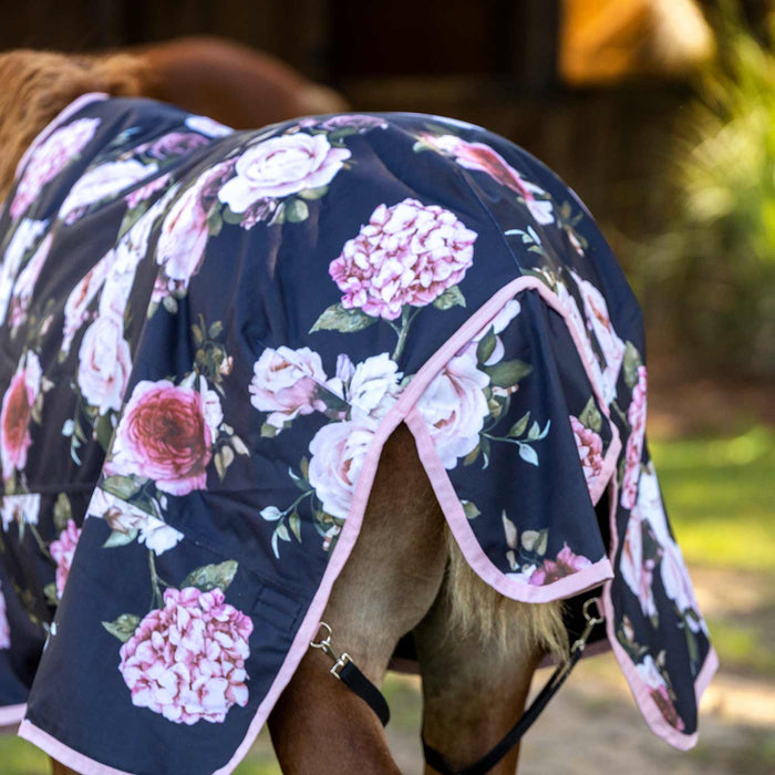 Jeffers Expression 1200D Draft Horse Turnout Blanket, 240 g | Waterproof, Breathable & Safe Design - JEF2UZ - Rose Garden - 87" - 9