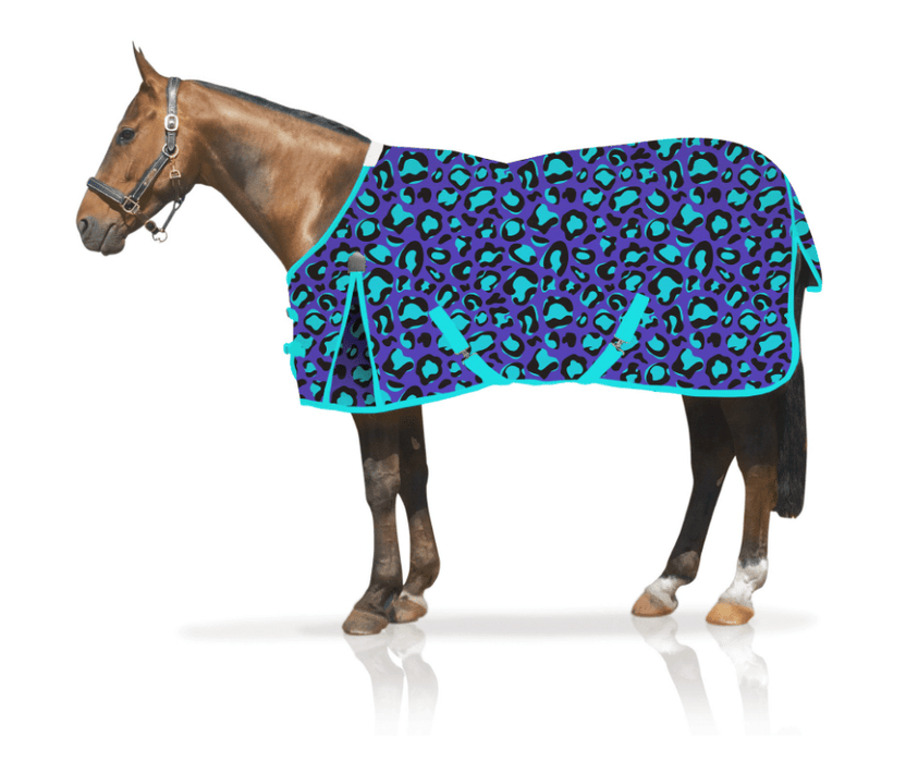 Jeffers Expression 1200D Draft Horse Turnout Blanket, 240 g | Waterproof, Breathable & Safe Design - JEFCHB - Maya Cheetah - 87" - 14