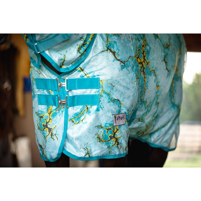 Jeffers Expression 1200D Draft Horse Turnout Blanket, 240 g | Waterproof, Breathable & Safe Design - JEFCHH - PreSale Bisbee Blue - 87" - 16