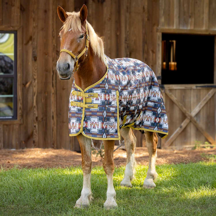 Jeffers Expression 1200D Draft Horse Turnout Blanket, 240 g | Waterproof, Breathable & Safe Design - JEFCHP - PreSale Thunderbird - 87" - 17