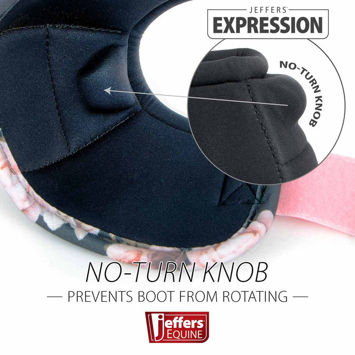 Jeffers Expression No - Turn Bell Boots for Horses, Pair - JEF2LW - Rose Garden - Medium - 2 ct - 4