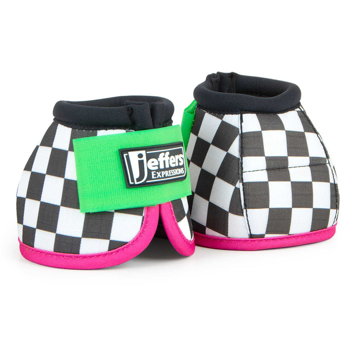 Jeffers Expression No - Turn Bell Boots for Horses, Pair - JEF2LY - Skater Cowgirl - Medium - 2 ct - 13