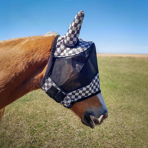 Jeffers Expression Deluxe Mesh Horse Fly Mask with Ears - JEF2QG - Skater Cowgirl - Cob - 1