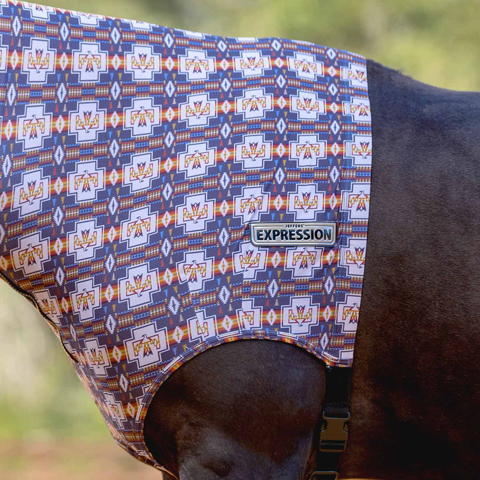 Jeffers Expression Lycra Hood for Horses - JEF2YM - Thunderbird - Cob - 9
